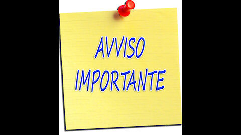 IMPORTANTE COMUNICAZIONE DI SERVIZIO