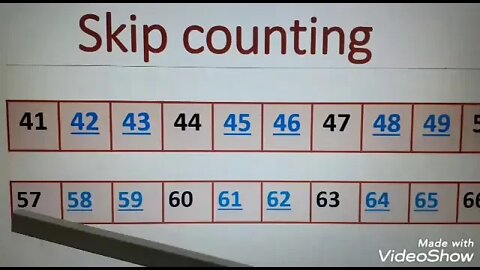 Prep Maths 7 skip counting 31 70