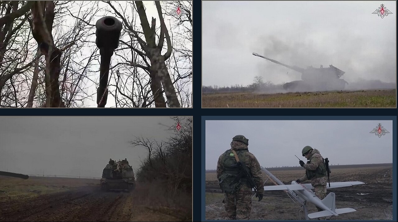 TEAMWORK - Orlan-10 drones and Msta-S SAU in denazification strikes against the enemy