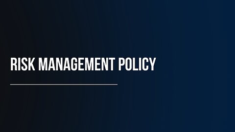 Risk Management Policy