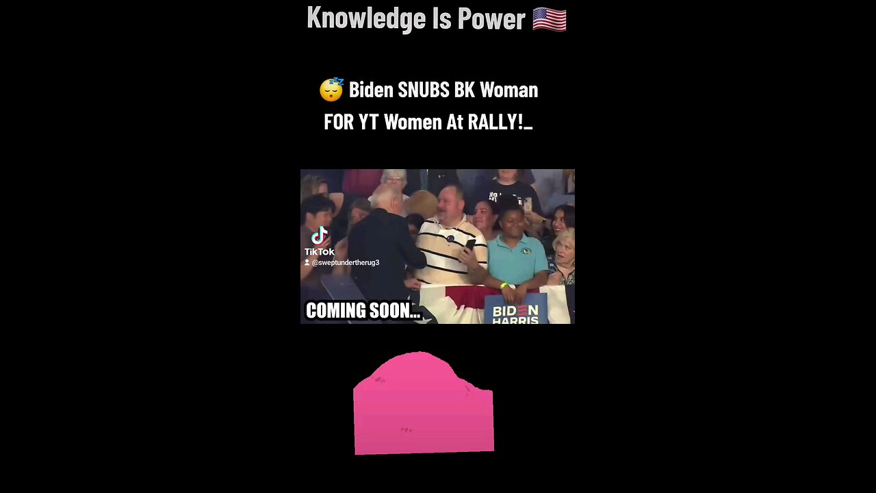 Joe Biden SNUBS BLACK Woman FOR WHITE Women At RALLY!_