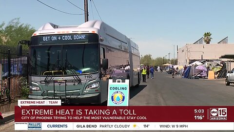 City of Phoenix using buses as cooling center during extreme heat days