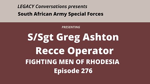 Greg Ashton 1 &2 Recce - Angolan Ops - FMOR