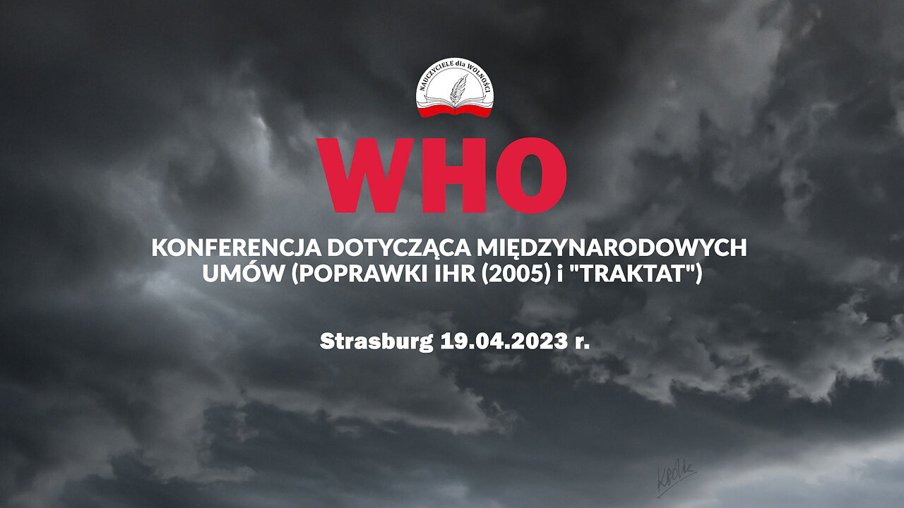 2. KONFERENCJA W EUROPARLAMENCIE DOTYCZACA MIĘDZYNARODOWEJ POLITYKI ZDROWOTNEJ WHO