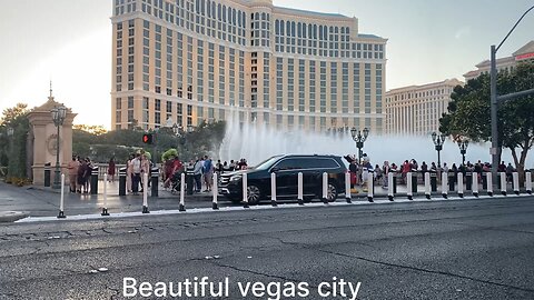 Let’s explore vegas city #water show #statue of liberty