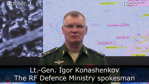 ⚡️🇷🇺🇺🇦(10/1/2022) RUSSIAN DEFENCE MINISTRY REPORT ON THE SPECIAL MILITARY OPERATION IN UKRAINE