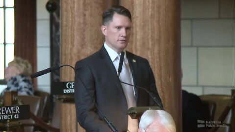Sen. Ben Hansen speaks about a bill banning gender-affirming care for minors