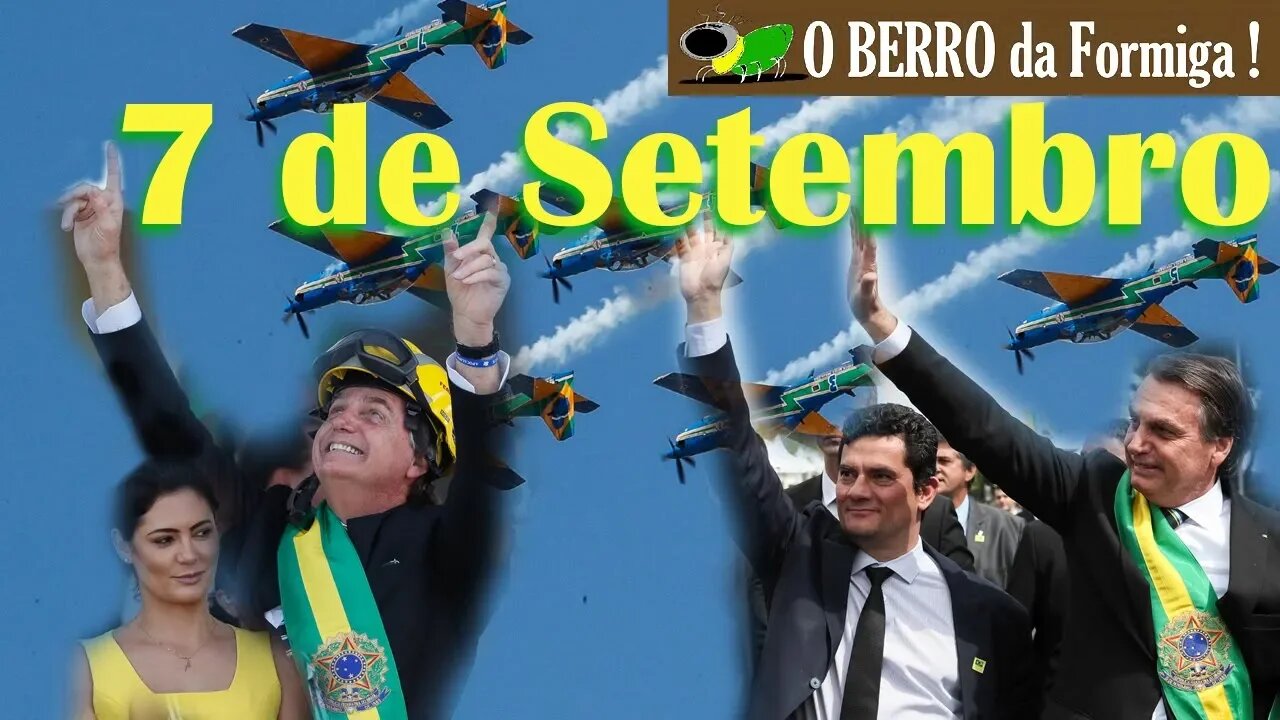 Bolsonaro desfila a pé com Moro, Heleno e ministros no 7 de Setembro + Esquadrilha da Fumaça