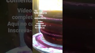 Pintura com pigmento e cola P.V.A.