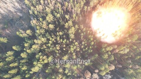 TOS-1A heavy flamethrower against Ukrainian positions near Kremannaya