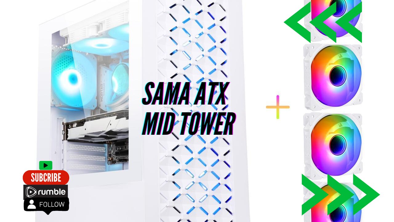 Sama ATX Mid Tower Gaming Computer Case