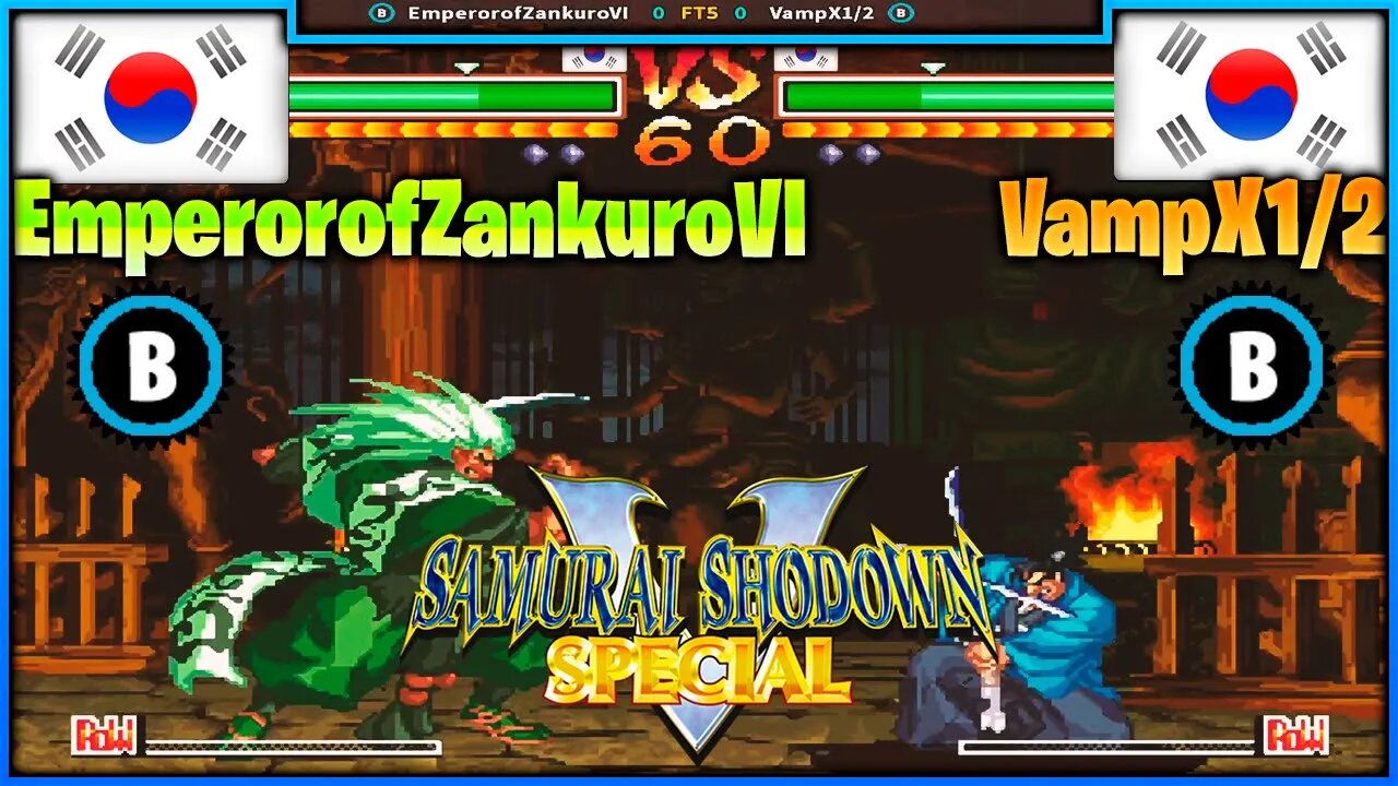 Samurai Shodown V Special (EmperorofZankuroVI Vs. VampX1/2) [South Korea Vs. South Korea]