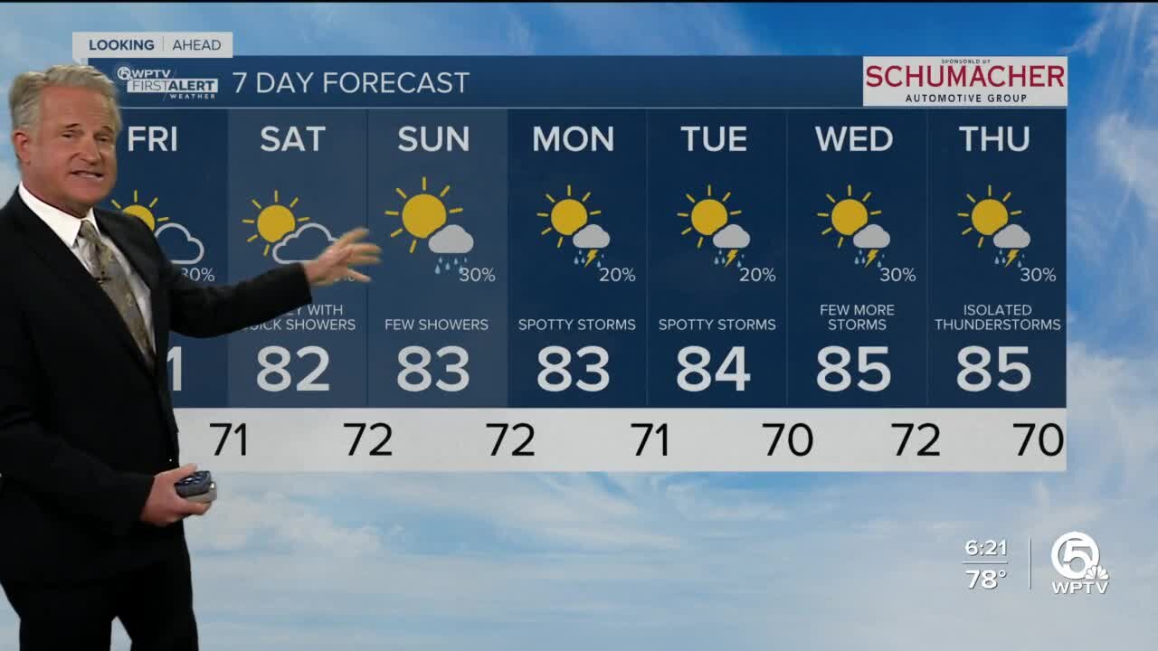 Latest Weather Forecast 6 p.m. Thursday