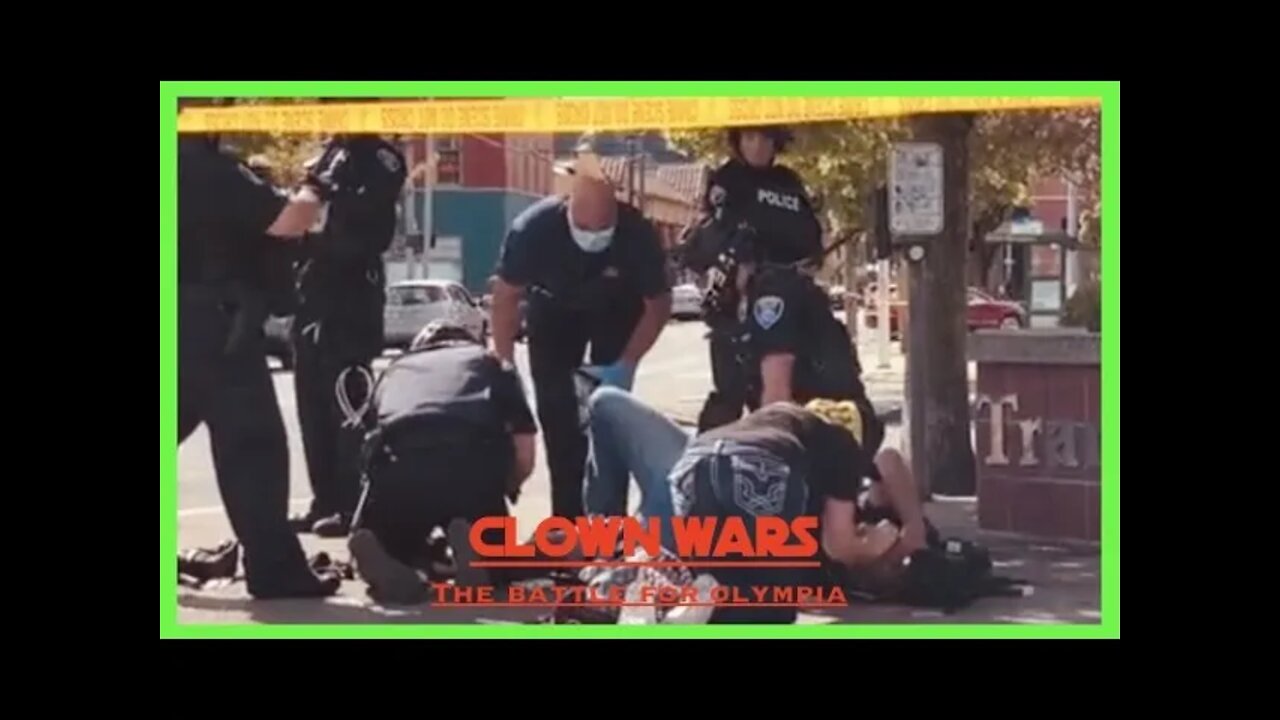 The Battle for Olympia has begun. ANTIFA fires shots.