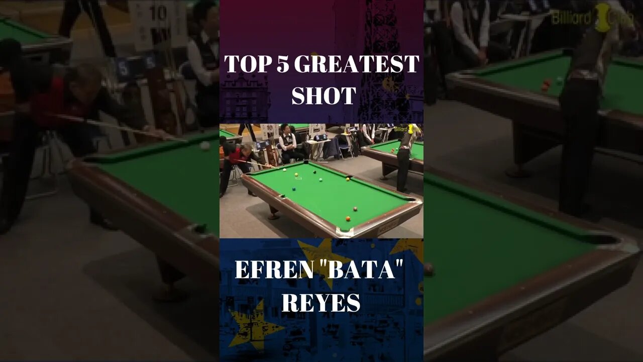 Efren "BATA" Reyes Top 5 greatest shots at all time #Efren #Pool #WorldPoolChampionship #shorts
