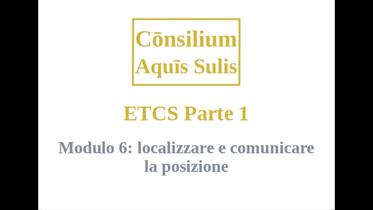 ETCS Parte 1 Modulo 6 (Italiano)