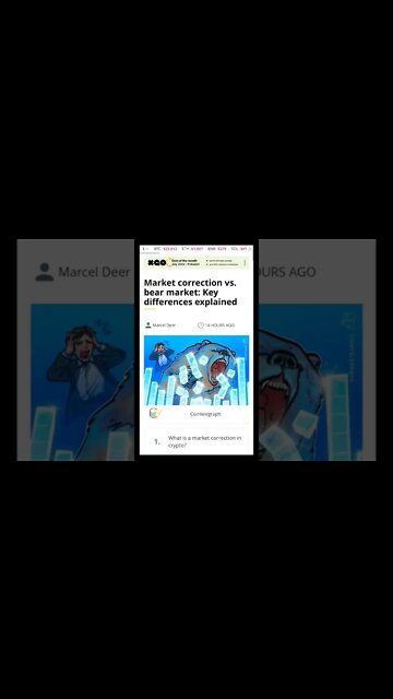 What Is A Market Correction in Crypto? #cryptomash @aantonop @CoinBureau #waqarzaka @BitBoyCrypto