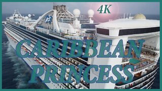 Caribbean Princess Departs Port Everglades - 4K
