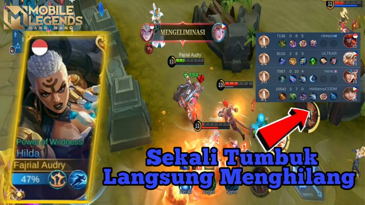 TANTE HILDA GUA NGAMUK CO❗❗❗ | SEKALI LOMPATAN LAWAN MENGHILANG | MOBILE LEGENDS