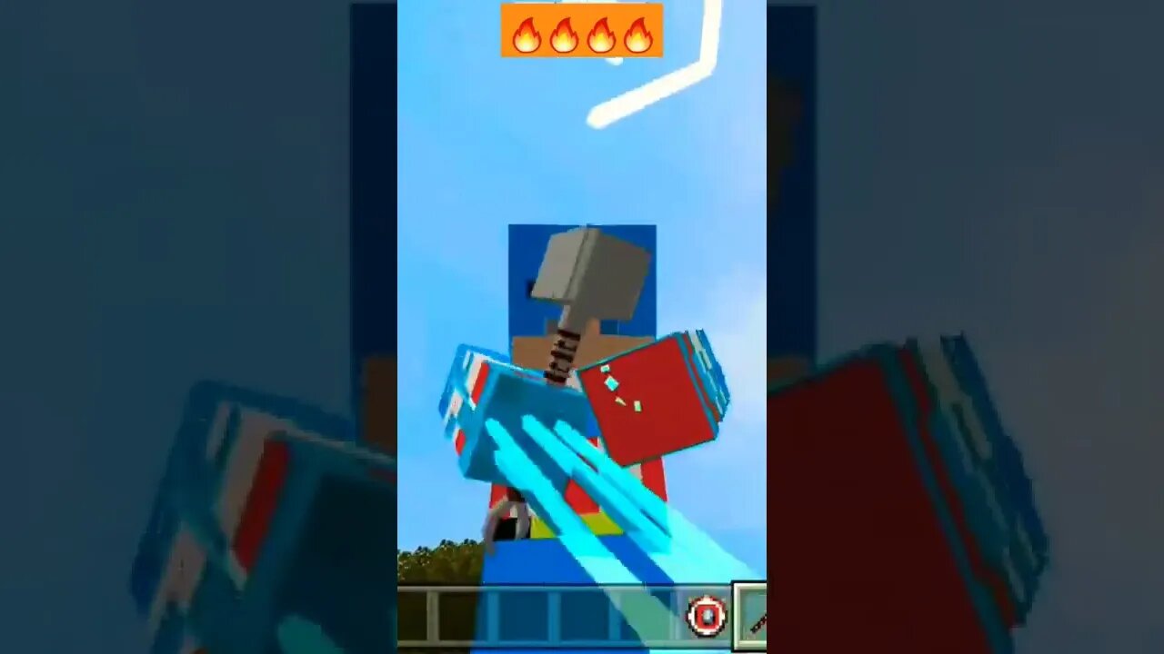 Capitão América no minecraft 😱😱😱 #shorts #viral #gaming #marvel #youtubeshorts #minecraftmemes