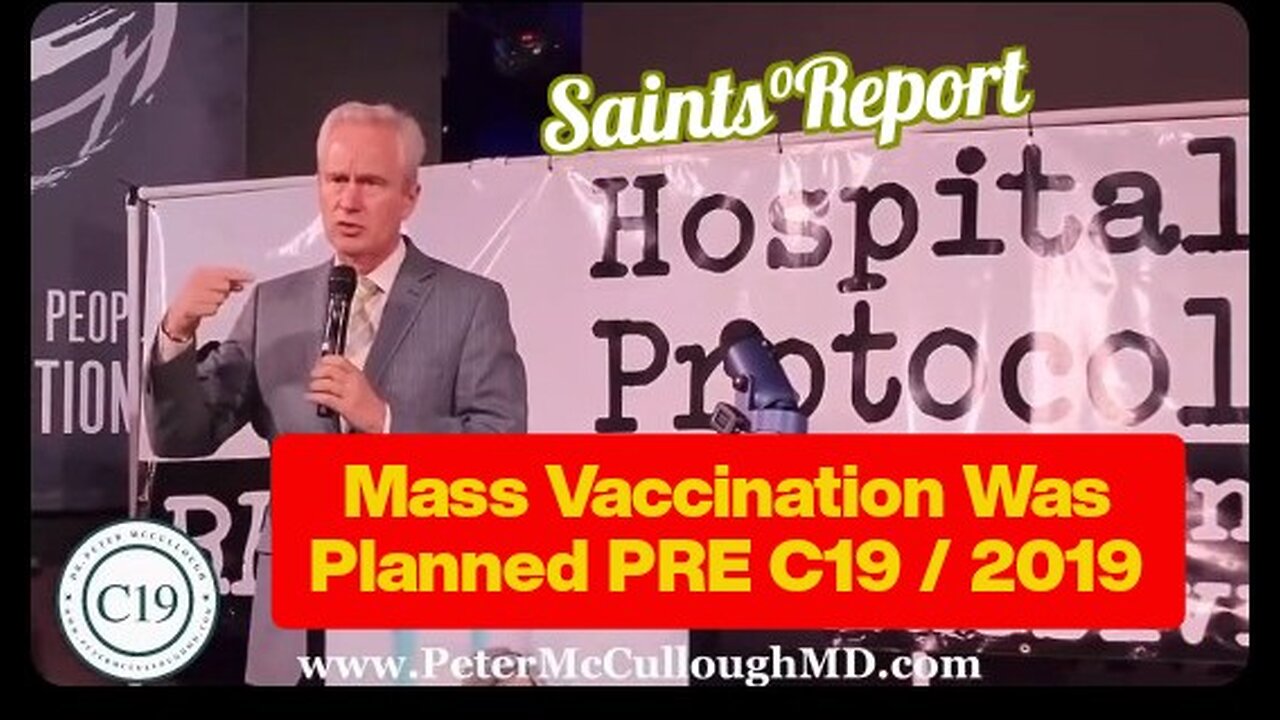 ⚫2425. Mass Vaccination Was Planned PRE C19 🚨 2019!