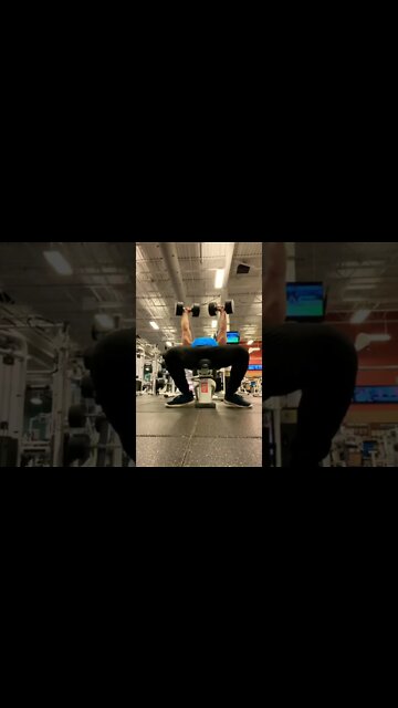 Repping out 100lb dumbbells