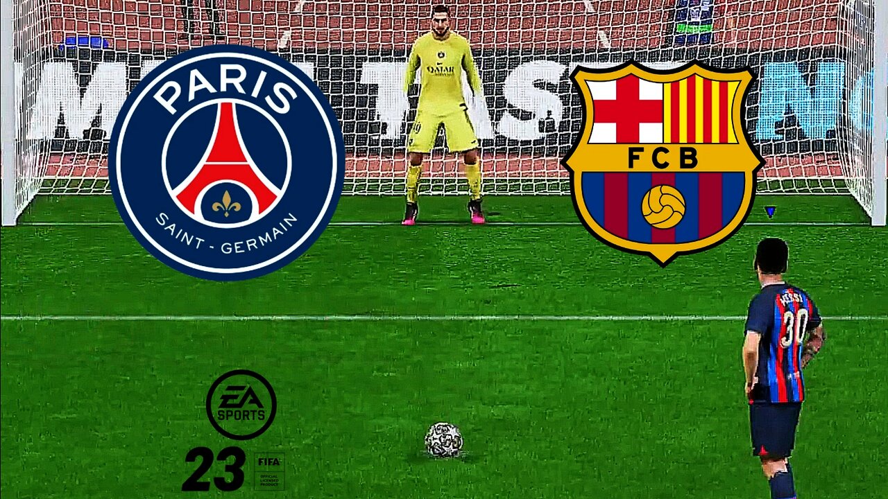 PSG vs FC barcelona penalty shootout | FIFA 23 Gameplay