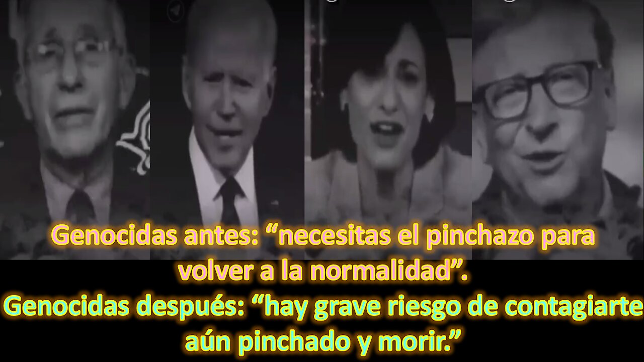 El engaño de estos personajes para que te pongas la inyección genocida en un antes y un después.