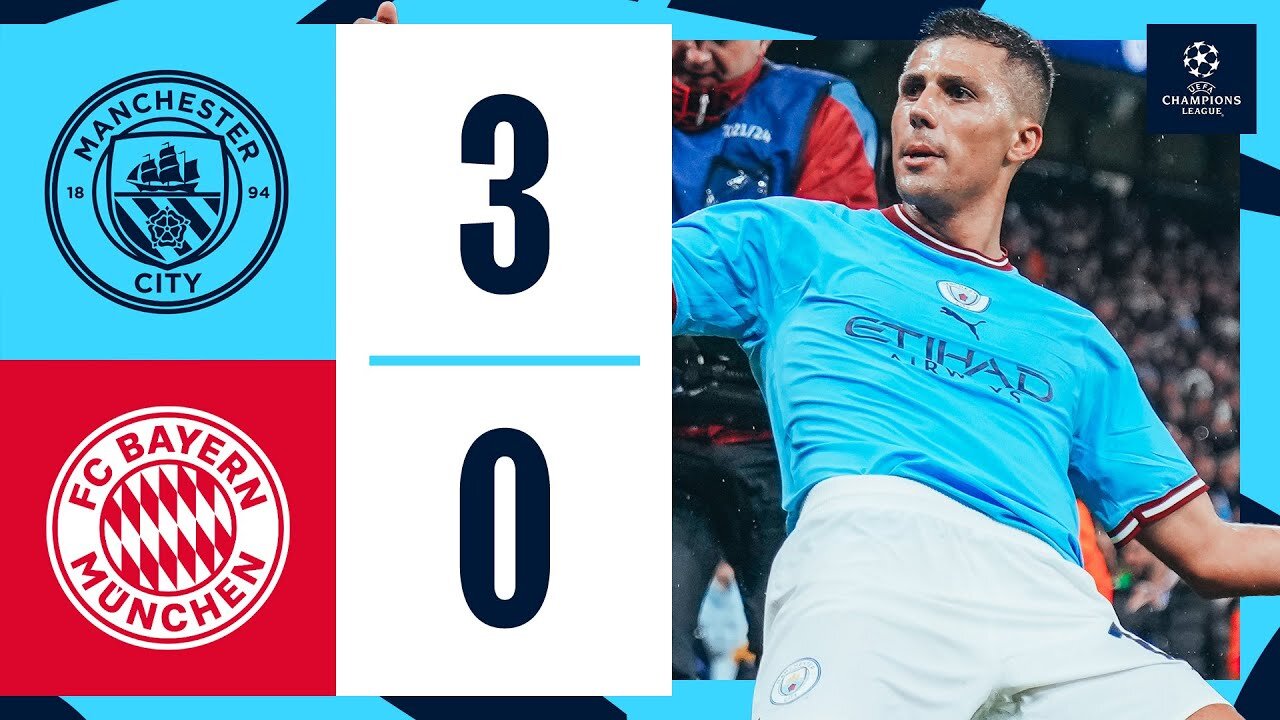 HIGHLIGHTS Man City 30 Bayern Munich CITY TURN ON THE STYLE IN CHAMPIONS LEAGUE QUARTERFINAL_