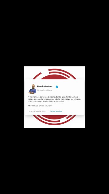 Finalmente, a perfeição é alcançada não quando não há mais nada a acrescentar, mas quando não há mai