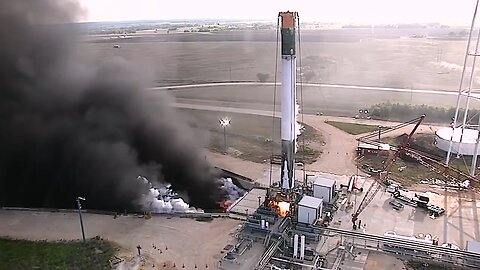 Landed Falcon 9 First Stage Test Firing