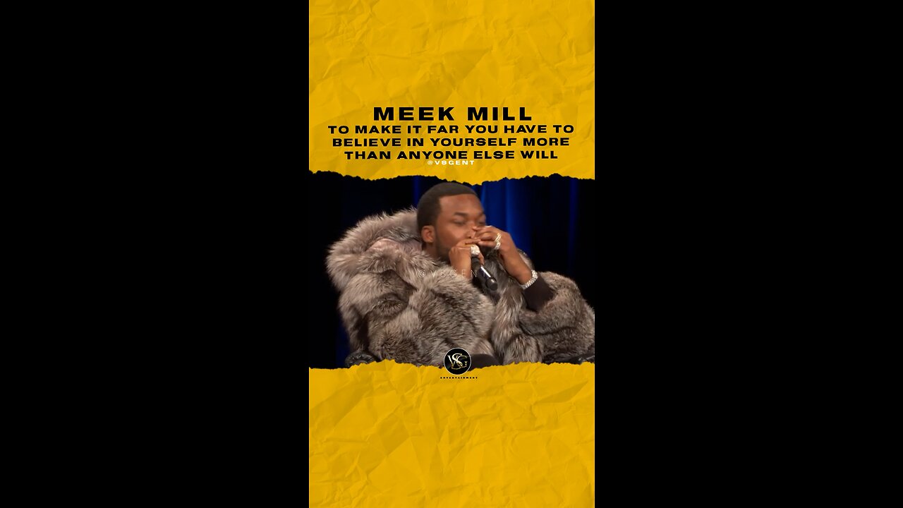 #meekmill To make it far you have to believe in yourself more than anyone else will. 🎥 @TIDAL