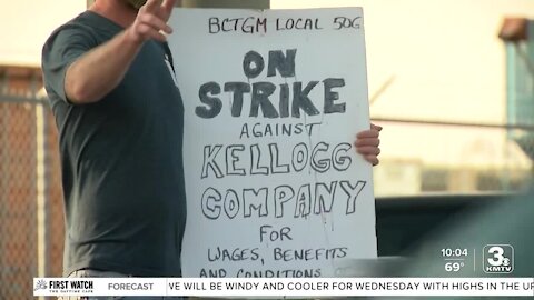 Kellogg's workers enter second week of strike at Omaha plant