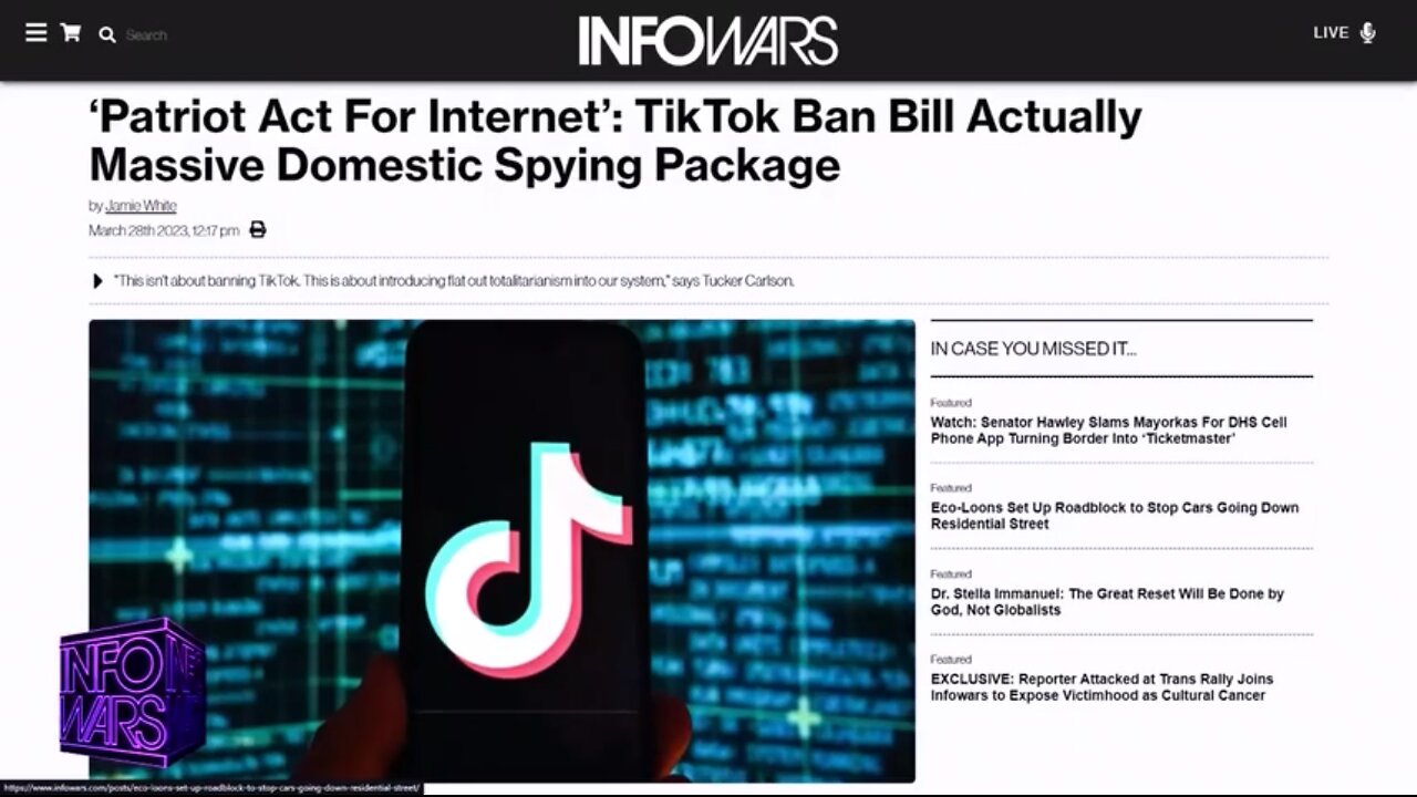 ALEX JONES/JOHN BOWNE EXPOSE THE BIPARTISAN S.686 DIGITAL PATRIOT ACT