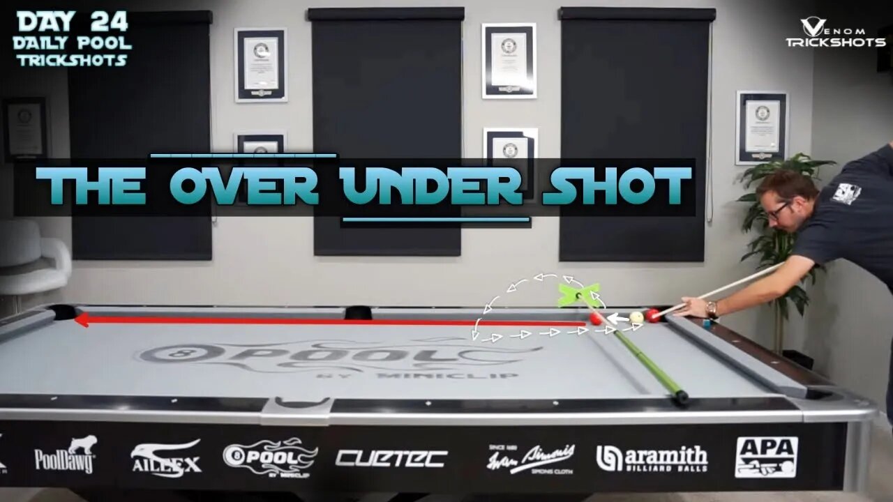 DAILY Pool Trick Shot - DAY 24 - The Over Under! - Venom Trickshots