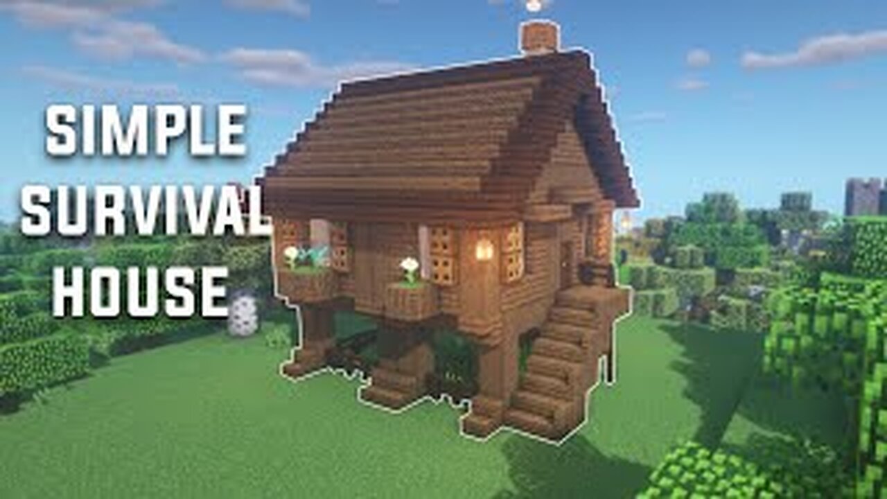 How to build a simple survival house in Minecraft