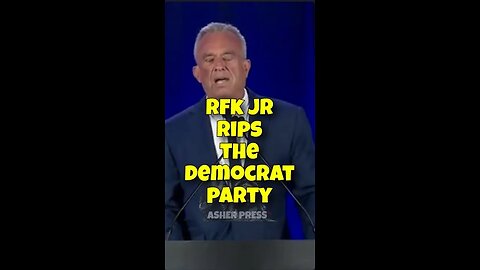 🔥RFK Jr. “Dem Party is party of war, censorship, corruption, Pharma, Big Tech, Big Ag & Big Money.”