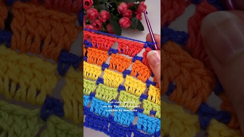 How to crochet block stitch short video tutorial by marifu6a