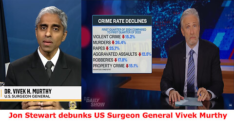 Jon Stewart BLASTS US Surgeon General Vivek Murthy