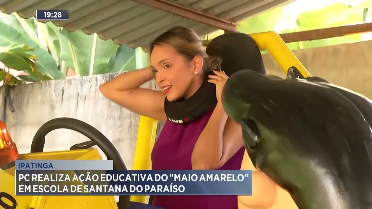 Ipatinga: PC realiza ação educativa do "Maio Amarelo" em escola de Santana do Paraíso