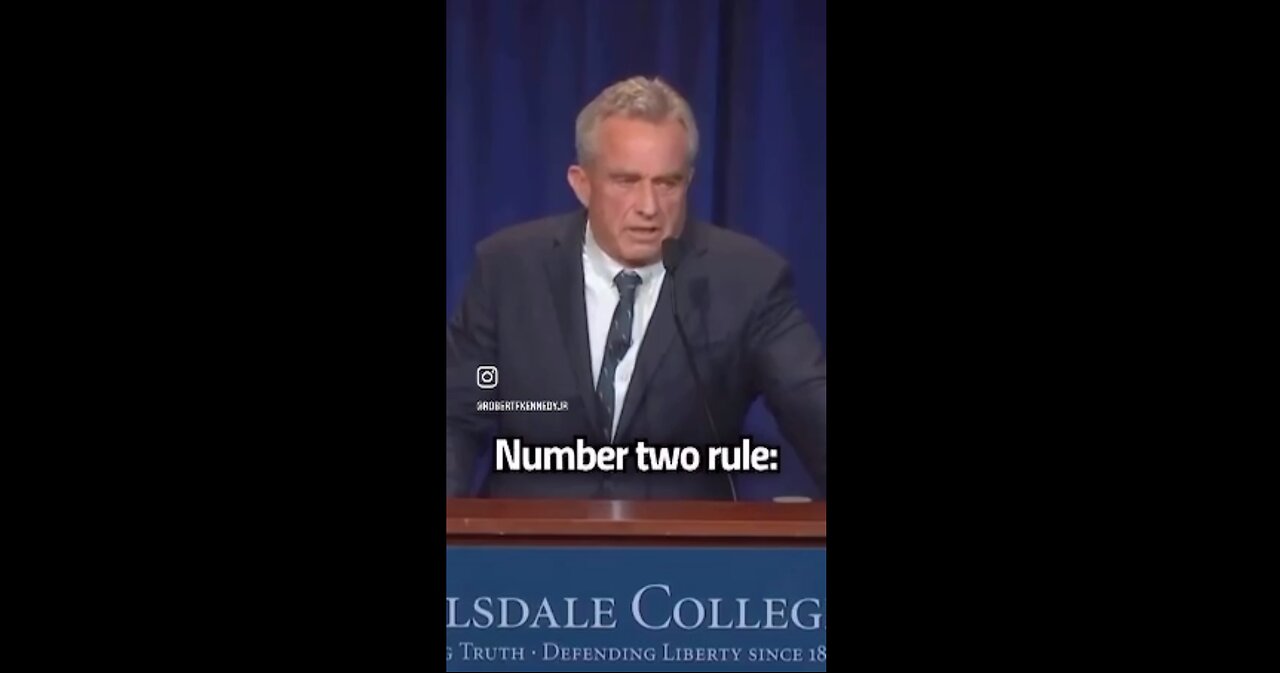 Robert F Kennedy Jr - Three thoughts to remember