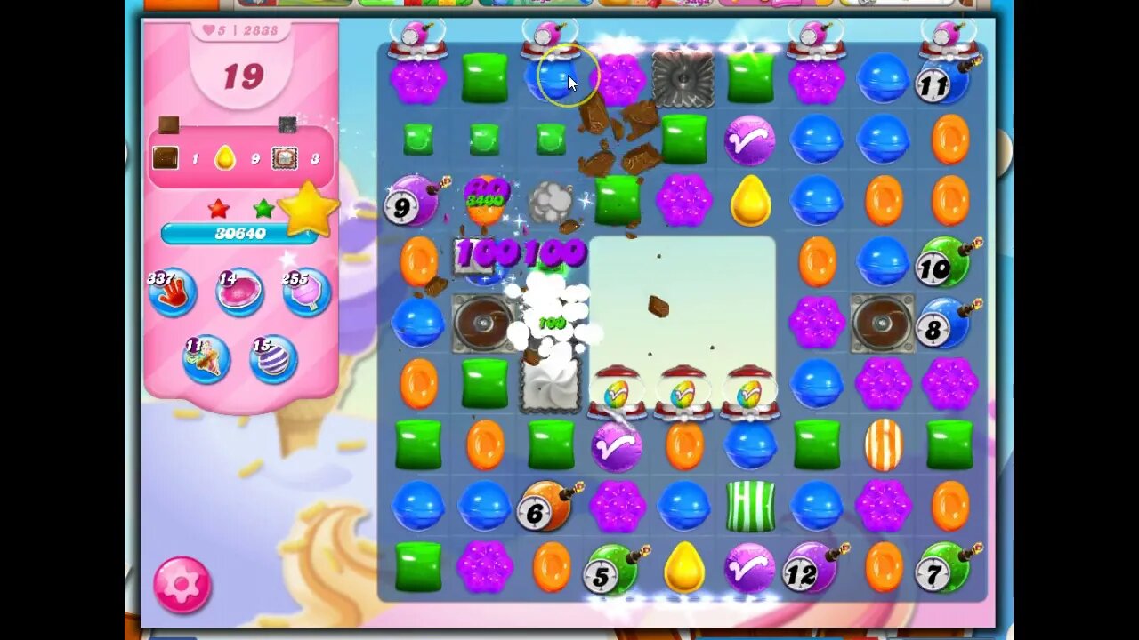 Candy Crush Level 2838 Talkthrough, 35 Moves 0 Boosters