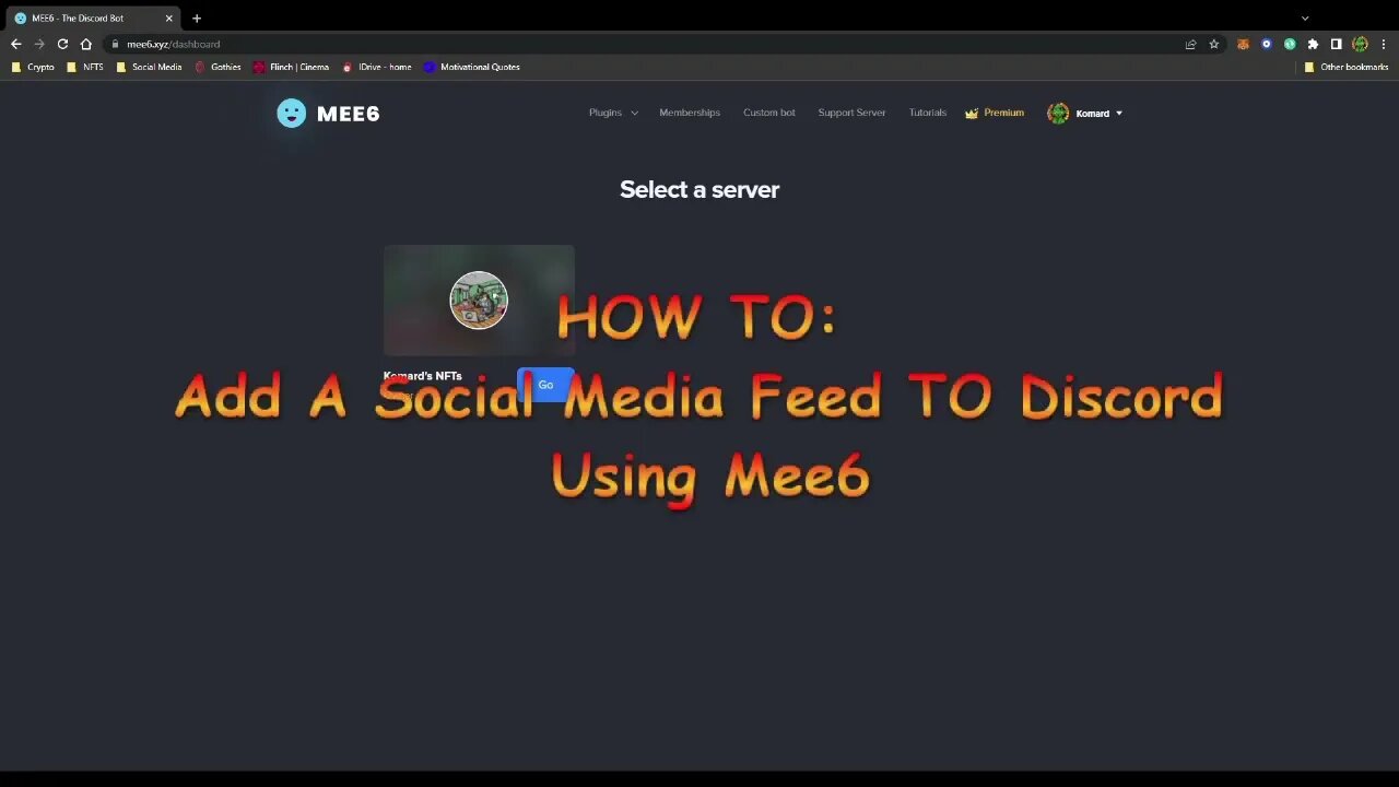 HOW TO Add A Social Feed to Discord Using Mee6
