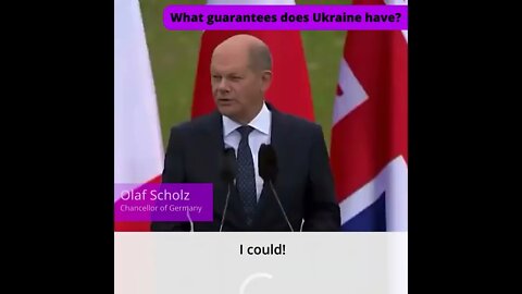 German Chancellor Olaf Avoids Reporter Question: "What Guarantees Does Ukraine Have?"