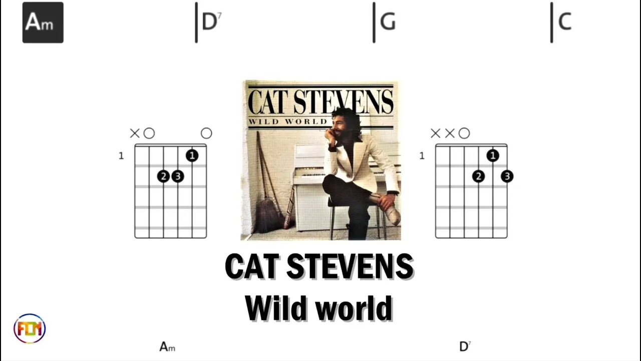 CAT STEVENS Wild world - (Chords & Lyrics like a Karaoke) HD