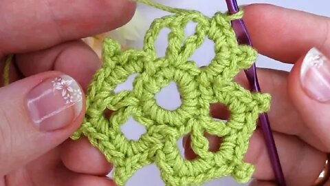 How to crochet clover motif short tutorial