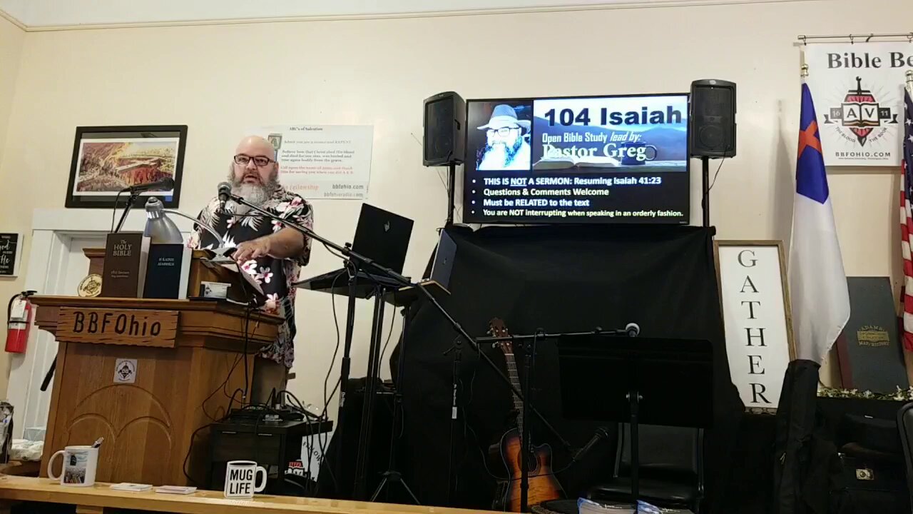 Isaiah 41:23 WEBCAST