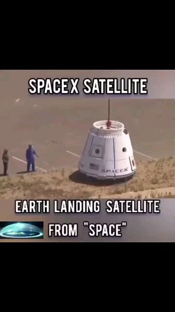 Space X Satellite - Earth landing satellite from
