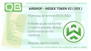 #Airdrop - #WEDEX TOKEN V2 ( 100 DEX )