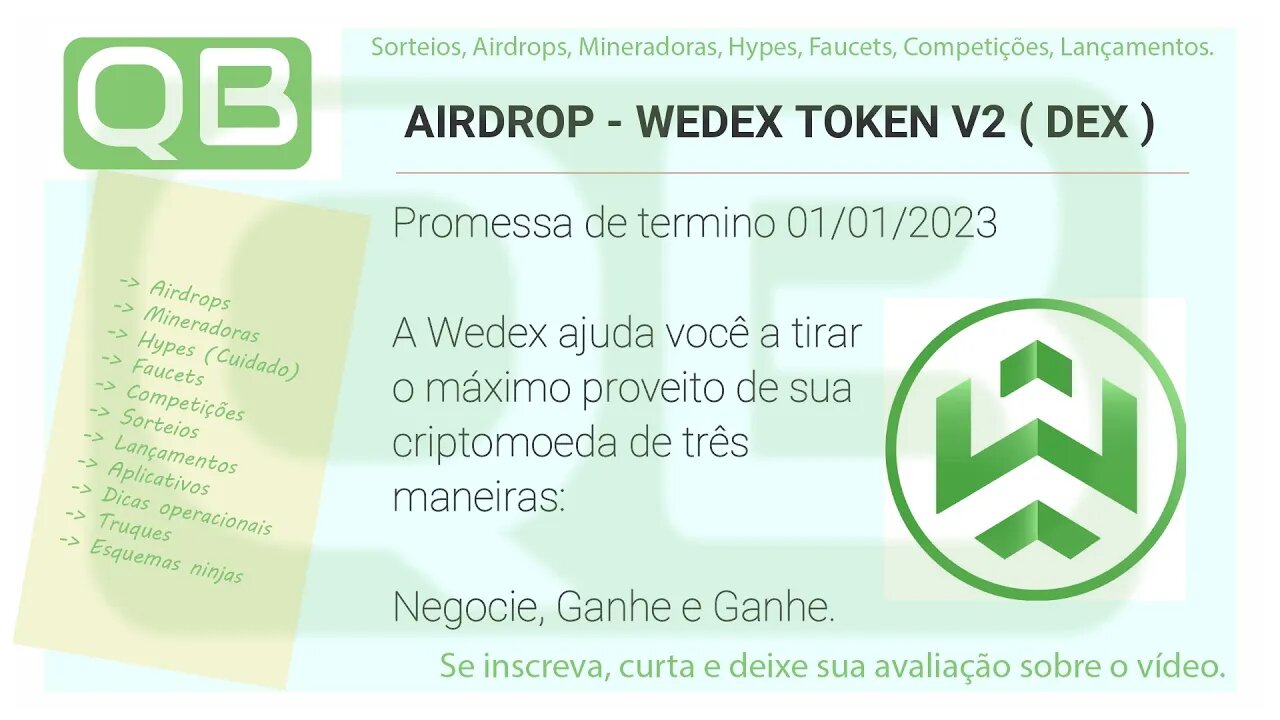 #Airdrop - #WEDEX TOKEN V2 ( 100 DEX )